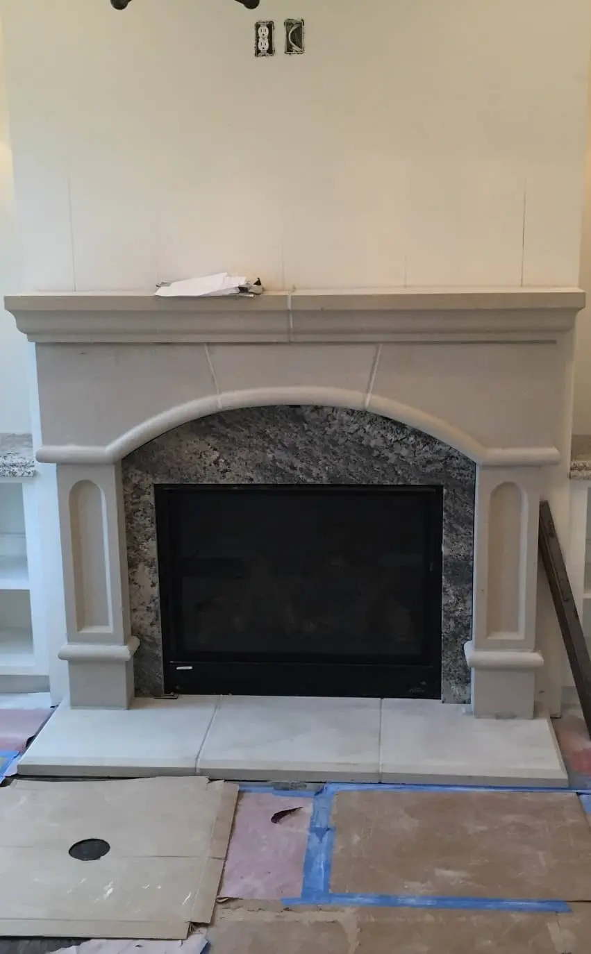 st. louis stone fireplace